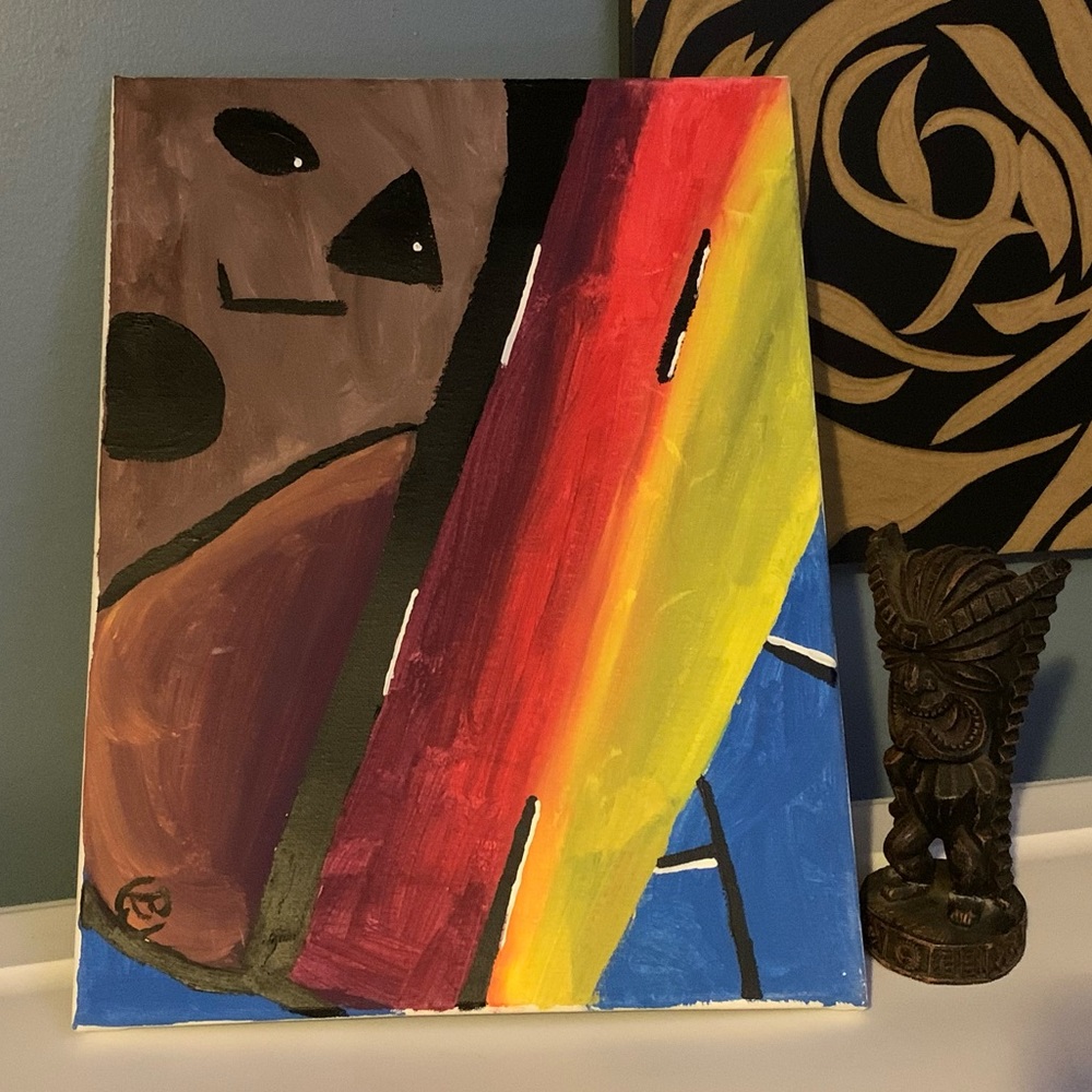 Straight Lines | Original acrylic art on canvas.